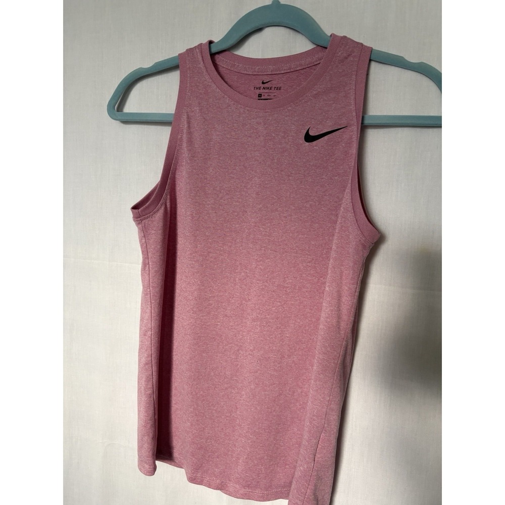 Nike Dri-FIT Women's Sleeveless Tank Top S Pink Red Crew Neck Activewear